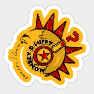 I Love Monkey D Luffy 2Tone Sticker